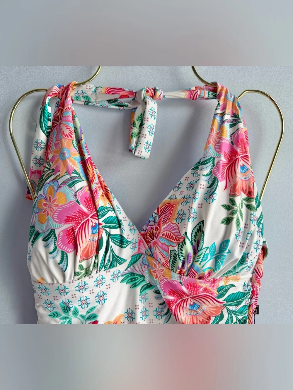 La Blanca Women's Multicolor Rivera Resort Halter Goddess Tankini Size 6